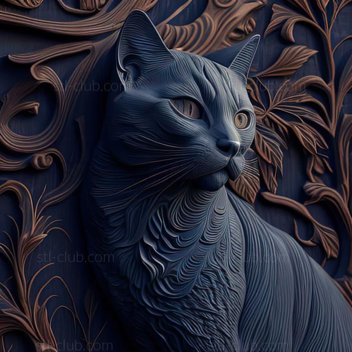 st Russian Blue cat